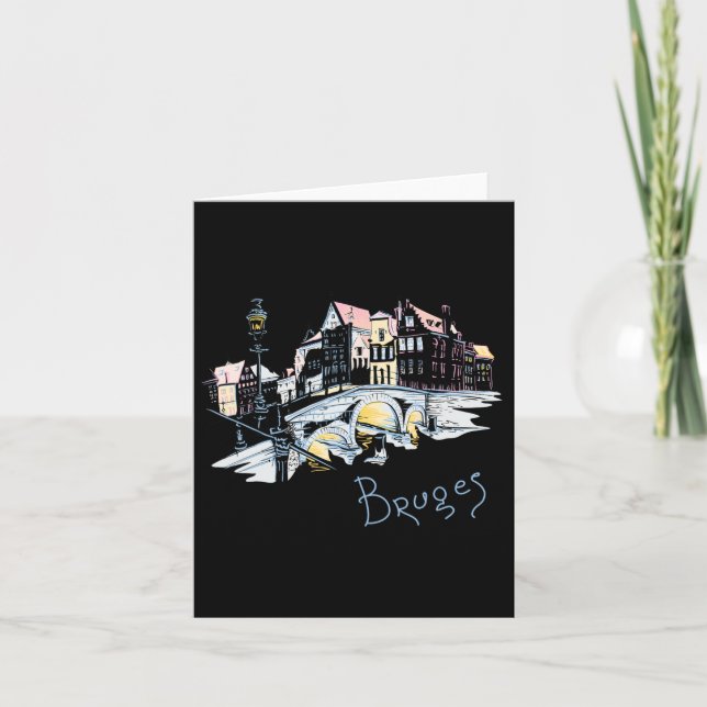 Resor Europa Belgien Brygge Familjesemester Souve Kort (Framsida)