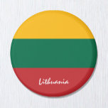 Resor, helgdag och sport för litauiska flagga & Li Magnet<br><div class="desc">Fridge Magnets: Litauens Flagga & Litauens - kärlek mitt land,  resor,  landpatrioter,  sportfantaster/helgdag gåvor</div>