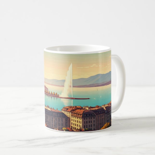 Resor i Genève, Schweiz Kaffemugg (Framsida höger)