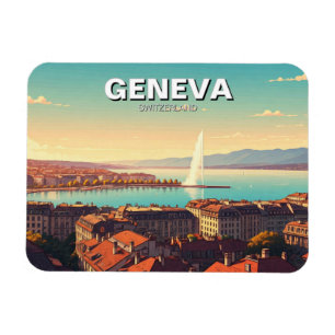 Resor i Genève, Schweiz Magnet