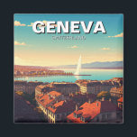 Resor i Genève, Schweiz Magnet<br><div class="desc">Genève, som ligger vid Sjö Genèvekonas kuster och omges av Alpernor och Jurabergen, är en av Schweiz mest typiska städer. Det är känt som en världsomspännande diplomatkår och det är ett stort antal internationell organisationer, inklusive FN och Röda Kor. Staden blandar sömlöst sitt kosmopolitanska flair med rikens historia, som är...</div>