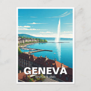 Resor i Genève, Schweiz Vykort