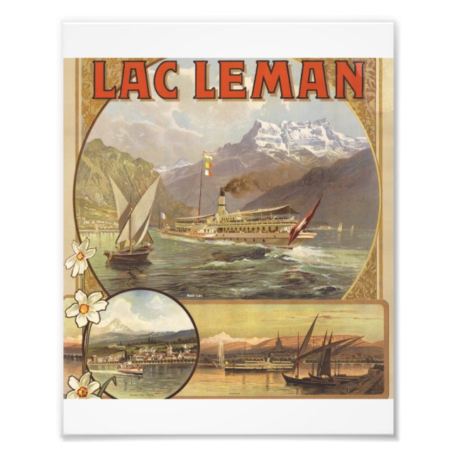 Resor i sjö Genève Fototryck (Framsidan)