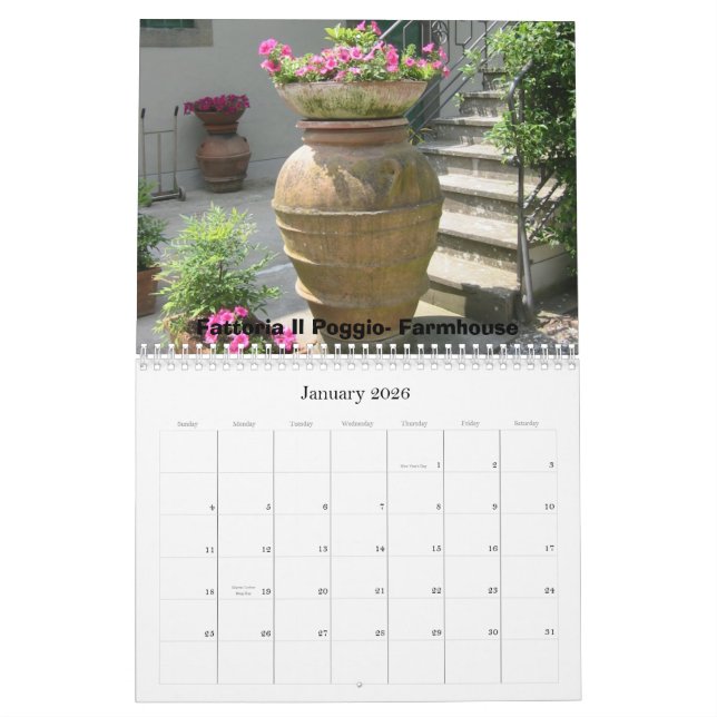 Resor i Tuscany Kalender (Jan 2026)