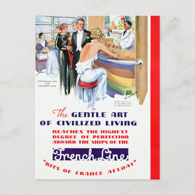 Resor med äldre kryssningsfartyg vykort (Framsida)