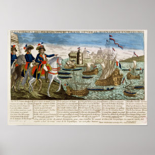 Resor och bedrifter av General Bonaparte 1798 Poster
