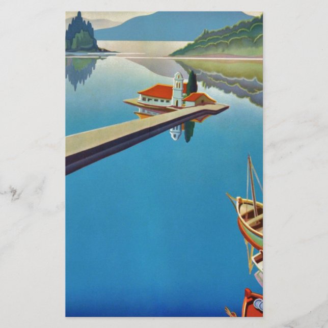 Resor till Grekland - ön Korfu Brevpapper (Framsida)