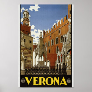 Resor till Italien - Verona Vintage affisch