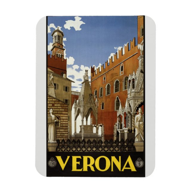 Resor till Italien - Verona Vintage affisch Magnet (Vertikal)