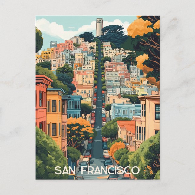 Resor till San Francisco USA Vykort (Framsida)