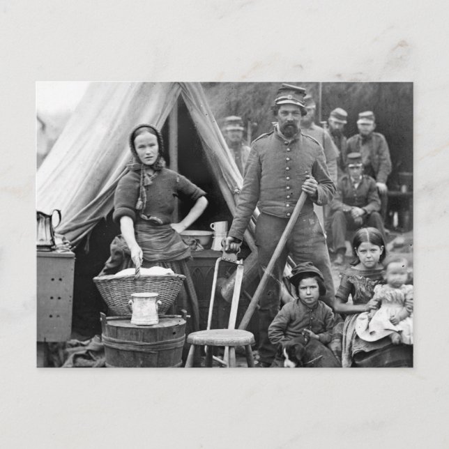 Resor under amerikanska inbördeskriget, 1861 vykort (Framsida)