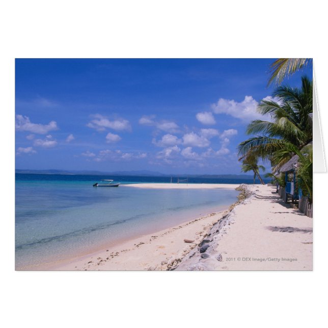 Resort på stranden hälsningskort (Framsidan Horizontal)