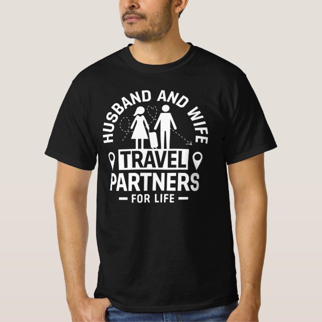 Respartners för livet man och hustru t shirt (Framsida)