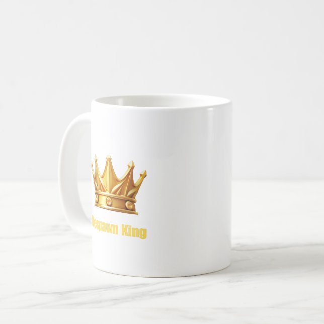 Respawn Kung - Gamer Krona Coffee Mugg (Framsida vänster)