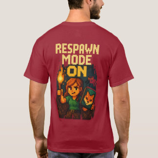“Respawn Mode On – Pixel Gamer Girl T-Shirt” T Shirt