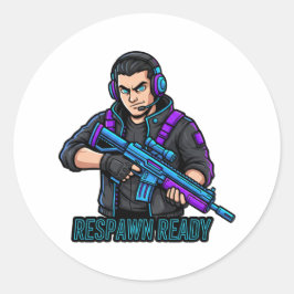 Respawn ready Sticker Runt Klistermärke