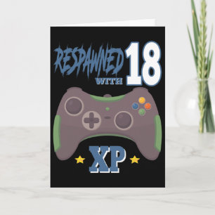 Respawnad Med 18 Xp Videospelare 18-årsdag Gif Kort