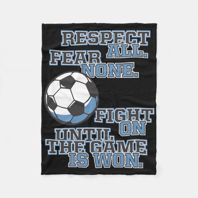 Respect All Fear None Fight On Until The Game Is W Fleecefilt (Framsidan)