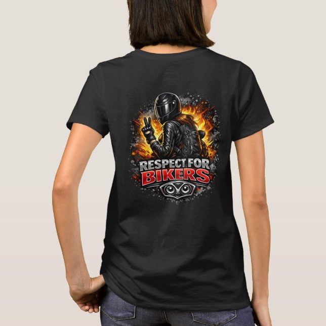 Respect for bikers t shirt (Baksida)