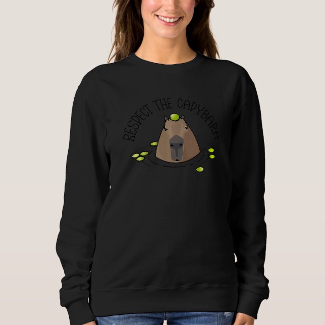 Respect The Capybara Animal  Capybara T Shirt (Framsida)