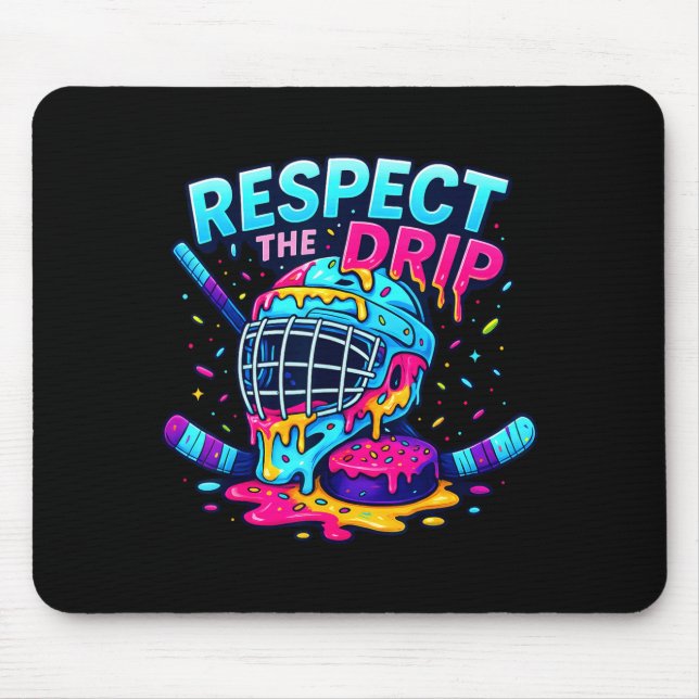 Respect The Drip Ice Hockey Stick &amp; Puck Dripn Musmatta (Framsidan)