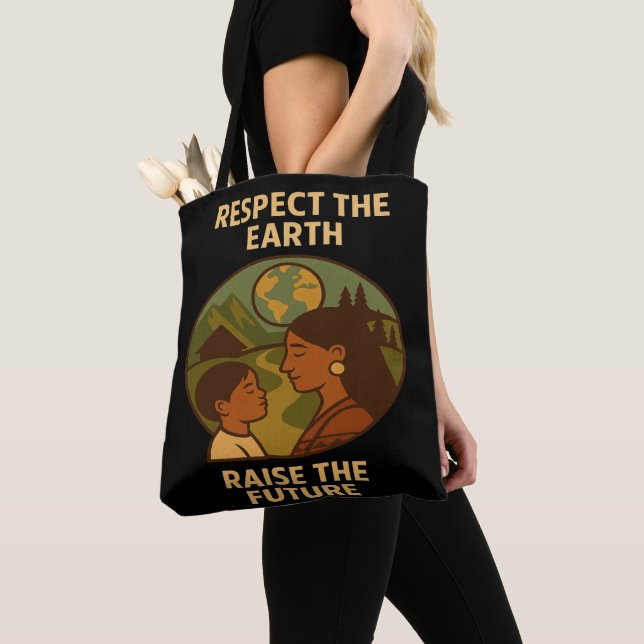 Respect the Earth, Raise the Future Tygkasse (Närbild)