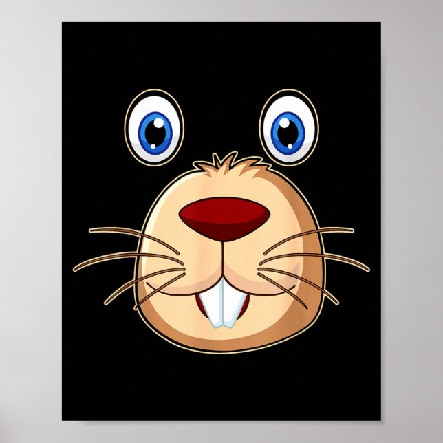 Respect The Groundhog Day Funny Groundhog Face  Poster (Framsidan)
