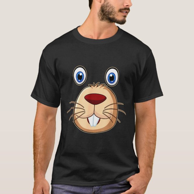 Respect The Groundhog Day Funny Groundhog Face  T Shirt (Framsida)