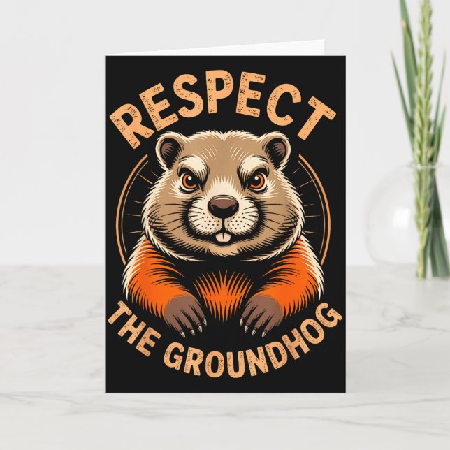 Respect The Groundhog  Kort (Framsida)