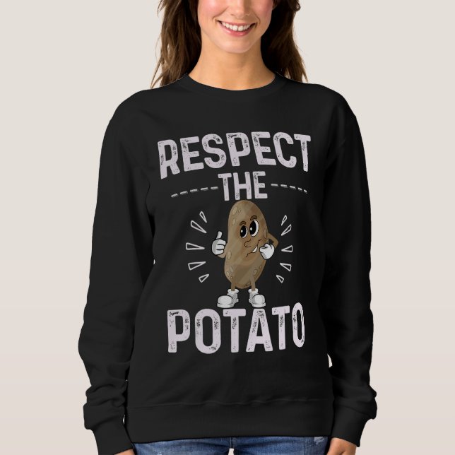 Respect The Potato Best Root Vegetable Potatoes    T Shirt (Framsida)
