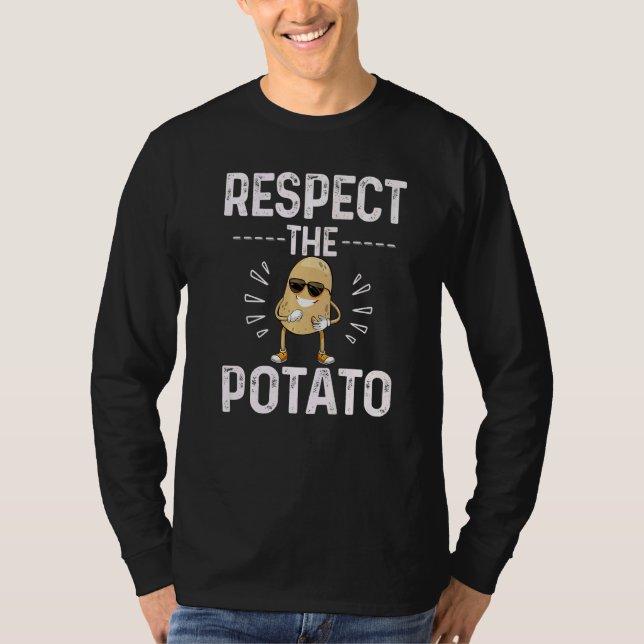 Respect The Potato Best Root Vegetable Potatoes Ve T Shirt (Framsida)