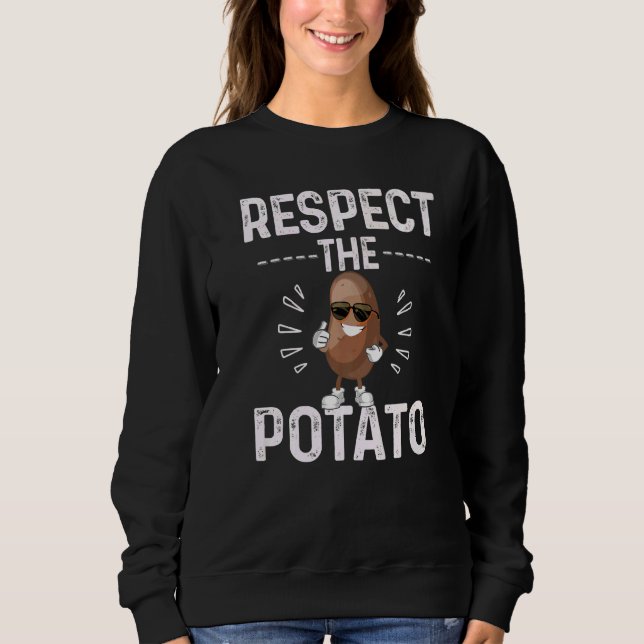 Respect The Potato Best Root Vegetable Potatoes Ve T Shirt (Framsida)
