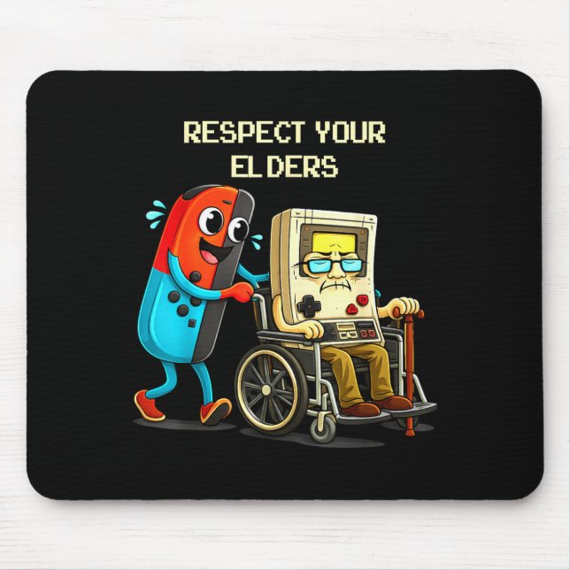 Respect Your Elders Funny Retro Gaming  Musmatta (Framsidan)
