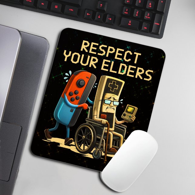 Respect Your Elders Gaming Control Retro Funny Musmatta (Skapare uppladdad)