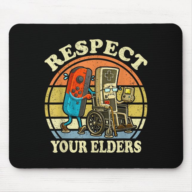 Respect Your Elders Retro Gaming Funny Controller  Musmatta (Framsidan)