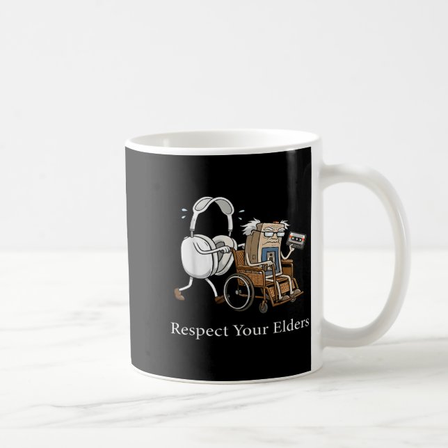 Respect Your Elders Retro Gaming Funny Gamer Contr Kaffemugg (Höger)
