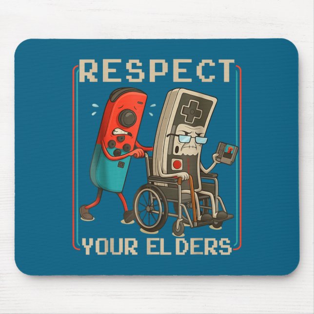Respect Your Elders Retro Gaming Funny Gamer Contr Musmatta (Framsidan)