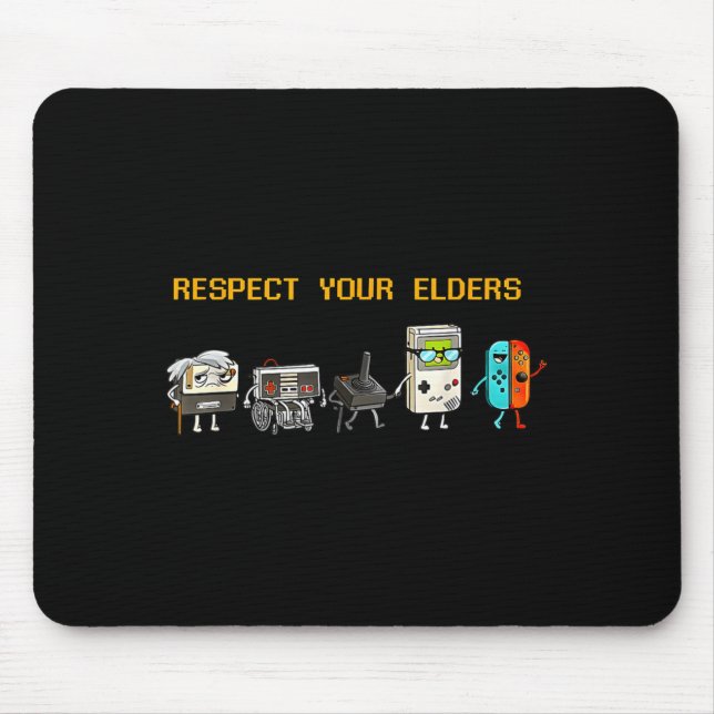 Respect Your Elders Retro Gaming Funny Gamer Contr Musmatta (Framsidan)
