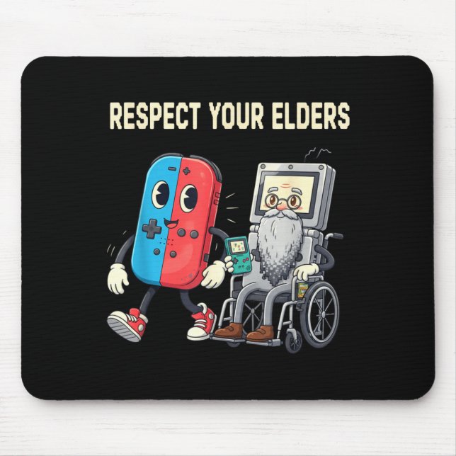 Respect Your Elders Retro Gaming Funny Gamer Contr Musmatta (Framsidan)