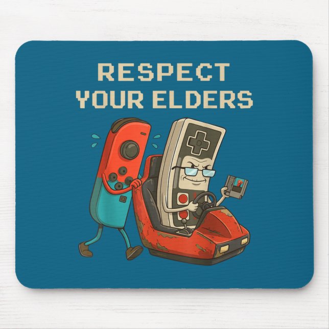 Respect Your Elders Retro Gaming Funny Gamer Contr Musmatta (Framsidan)