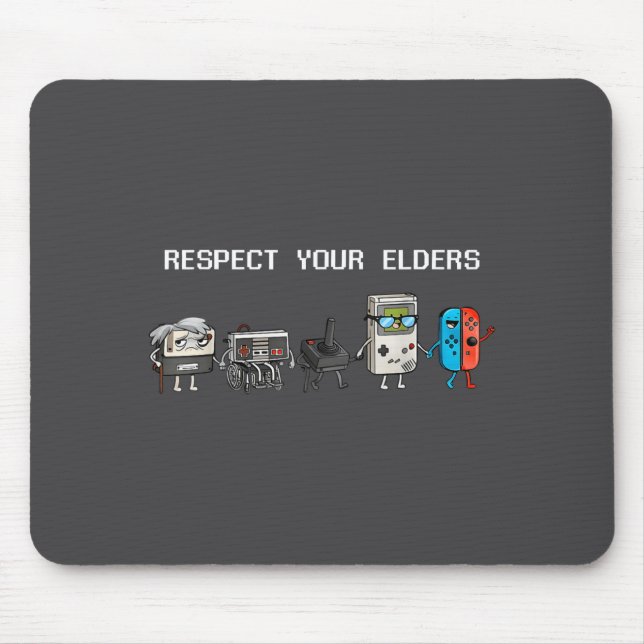 Respect Your Elders Retro Gaming Funny Gamer Contr Musmatta (Framsidan)