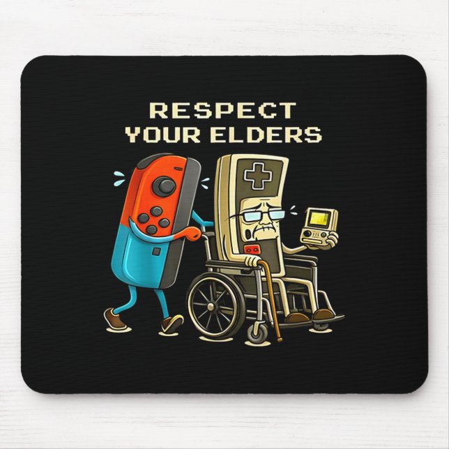 Respect Your Elders Retro Gaming Funny Gamer Contr Musmatta (Framsidan)