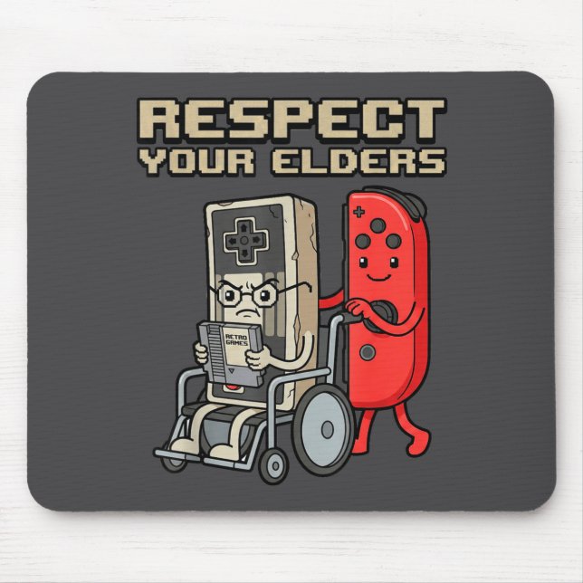 Respect Your Elders Retro Gaming Funny Gamer Contr Musmatta (Framsidan)