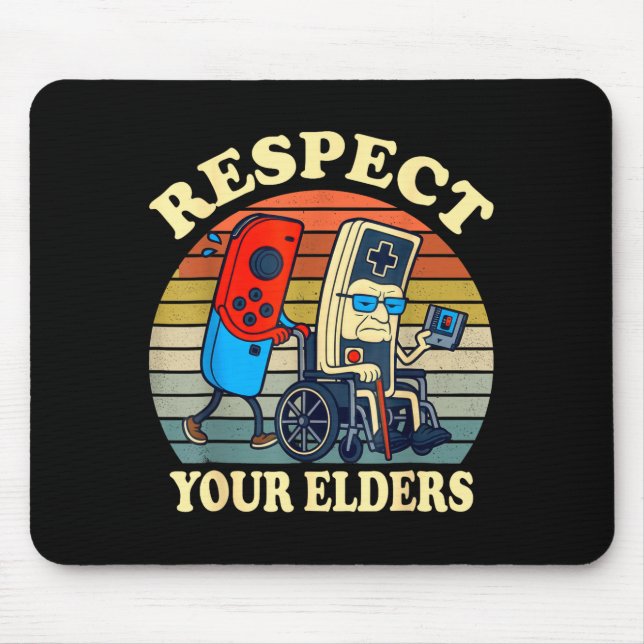 Respect Your Elders Retro Gaming Funny Gamer Contr Musmatta (Framsidan)