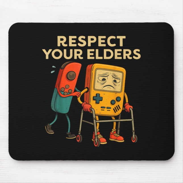 Respect Your Elders Retro Gaming Funny Gamer Contr Musmatta (Framsidan)