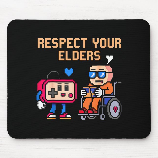 Respect Your Elders Retro Gaming Funny Gamer Contr Musmatta (Framsidan)