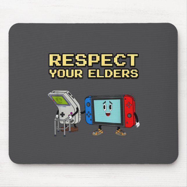 Respect Your Elders Retro Gaming Funny Gamer Contr Musmatta (Framsidan)