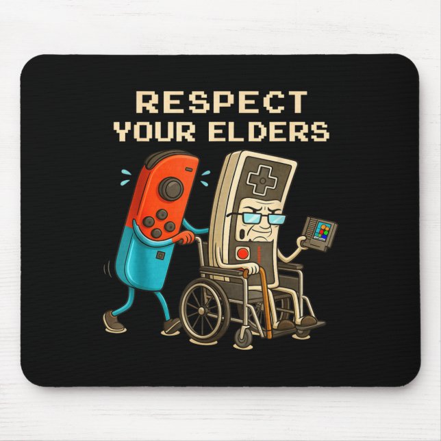 Respect Your Elders Retro Gaming Funny Gamer Contr Musmatta (Framsidan)