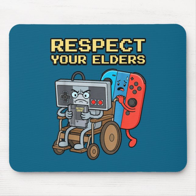 Respect Your Elders Retro Gaming Funny Gamer Contr Musmatta (Framsidan)