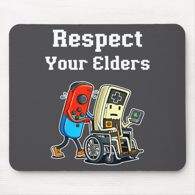 Respect Your Elders Retro Gaming Funny Gamer Contr Musmatta (Framsidan)